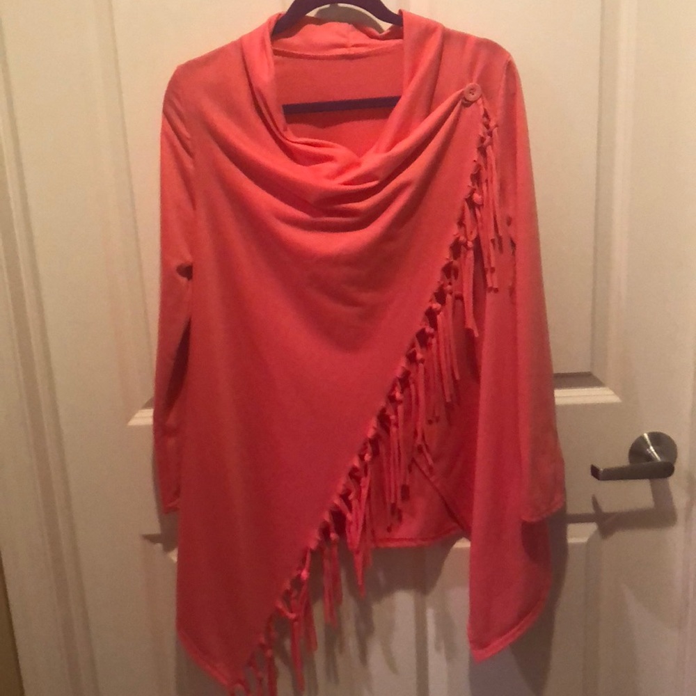 In trend wrap/sweater with tassels - XL